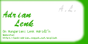 adrian lenk business card